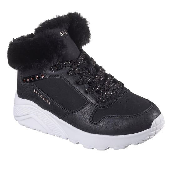 Skechers Kinderen Unolite Hoge Sneakers (Zwart/Roze Goud) - Image 5