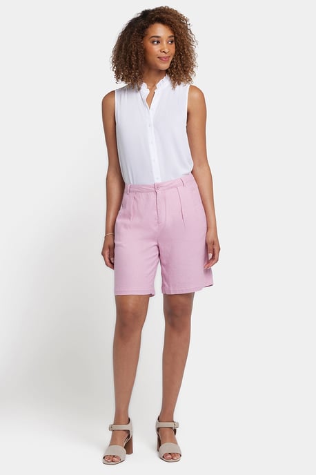 Relaxed Shorts In Stretch Linnen - Image 1
