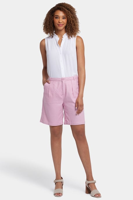 Relaxed Shorts In Stretch Linnen - Image 4