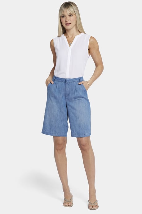 Ontspannen Denim Bermuda Shorts Met Hoge Taille - Image 1
