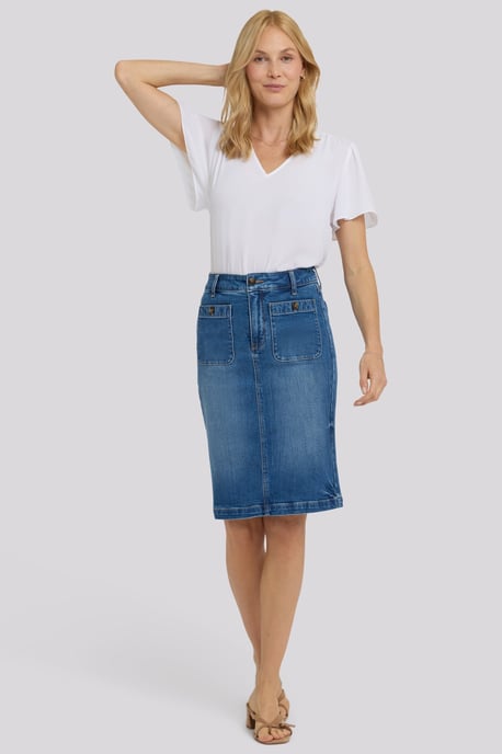 Hoge Taille Denim Rok - Image 1