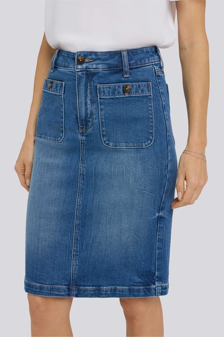 Hoge Taille Denim Rok - Image 5