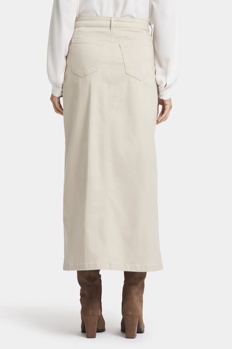Hoge Taille Lange Rok Met Centraal Voor Sleuf - Image 2