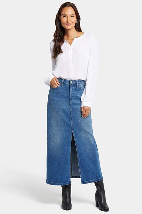 Hoge Taille Lange Rok Met Midden Voor Splitsing - Image 1