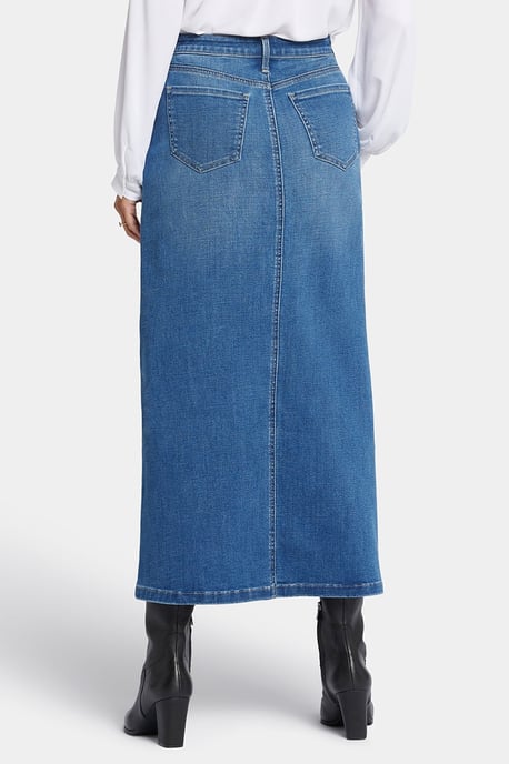 Hoge Taille Lange Rok Met Midden Voor Splitsing - Image 2