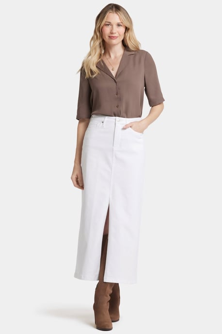 Hoge Taille Lange Rok Met Centrumsplit - Image 1
