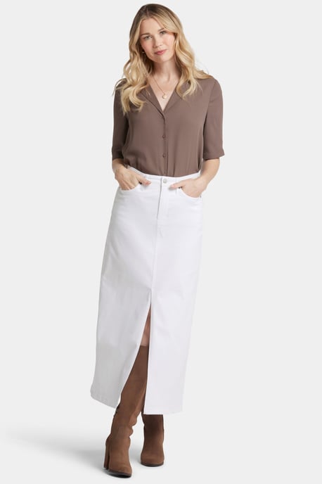 Hoge Taille Lange Rok Met Centrumsplit - Image 5