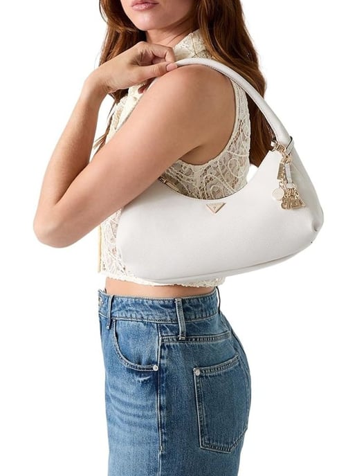 Guess Hobo Tas Off White - Image 5