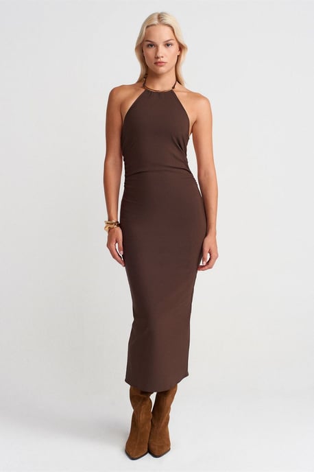 Halternekk Bodycon Midi-jurk - Image 1