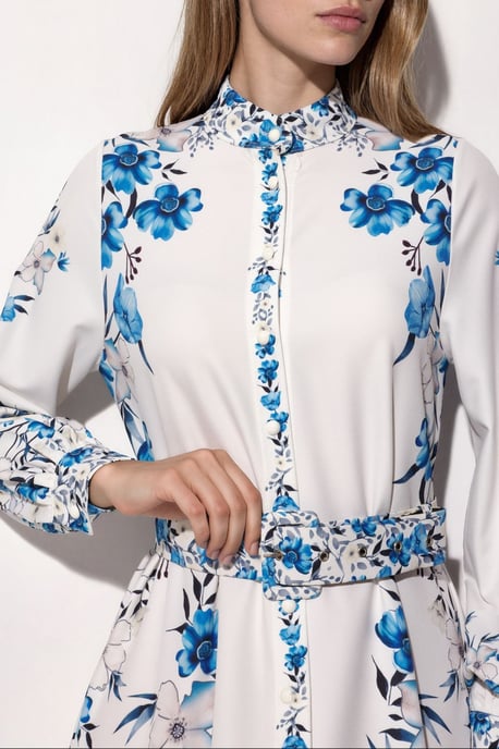 Floral Taille Maxi Hemdjurk - Image 4