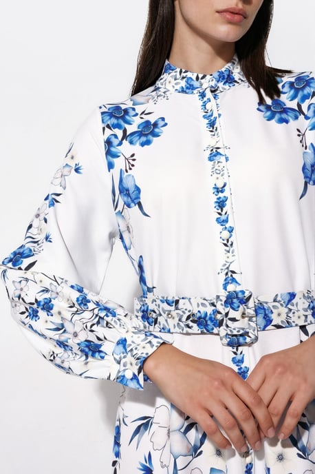Bloemrijke Maxi Hemdress met Ceintuur - Image 4