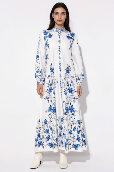 Bloemrijke Maxi Hemdress met Ceintuur - Image 5