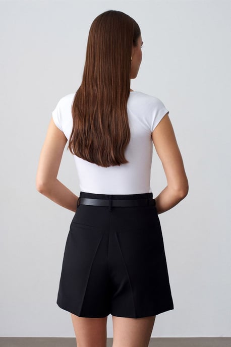 Vrouwen Slim Fit V-Hals Katoenen T-Shirt - Image 2