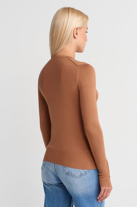 Geribbeld Crew Neck Slim Fit Trui - Image 2