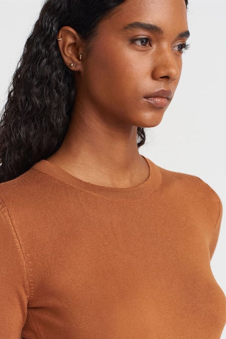 Geribbelde Crew Neck Slim Fit Trui - Image 3