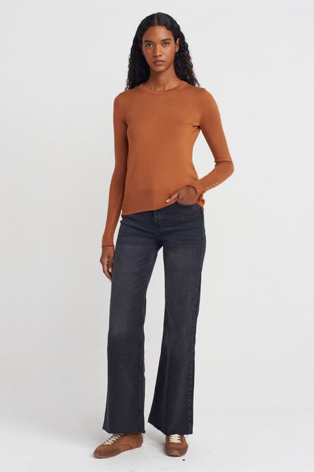 Geribbelde Crew Neck Slim Fit Trui - Image 4
