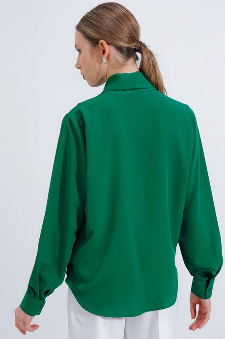 Sjaalkraag Losse Pasvorm Blouse - Image 6