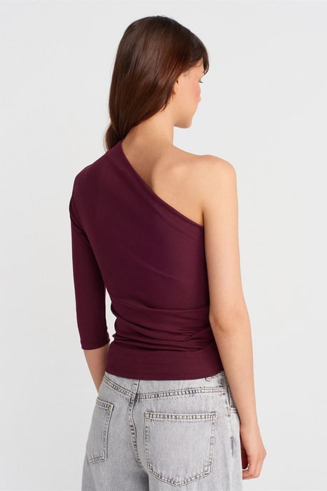 Off-shoulder Cut-out Slim-fit Blouse - Image 2