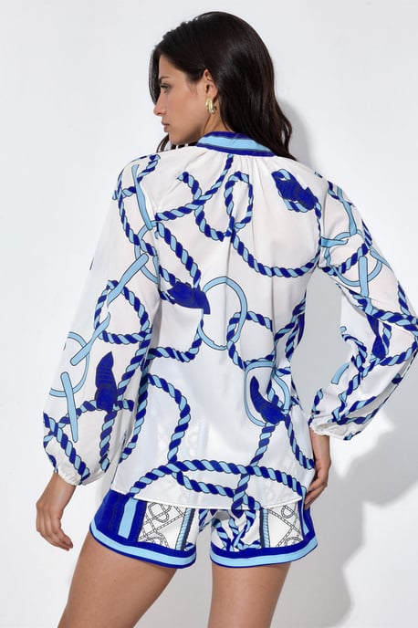 Paisley Geweven Playsuit Met Strikdetail - Image 4