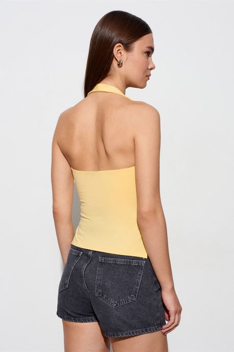Halsband Cut-Out Slim Fit Blouse - Image 2