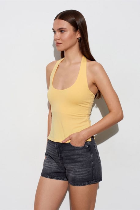 Halsband Cut-Out Slim Fit Blouse - Image 3