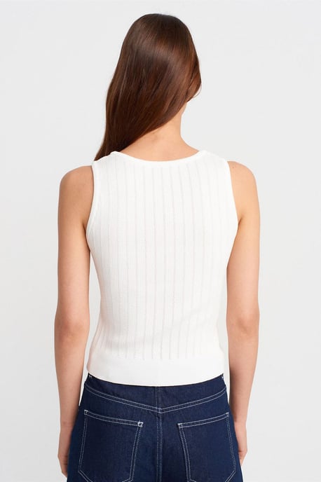 Geribbelde Mouwloze Slim-fit Blouse - Image 2