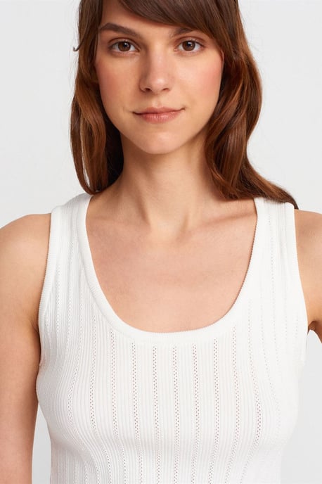 Geribbelde Mouwloze Slim-fit Blouse - Image 3