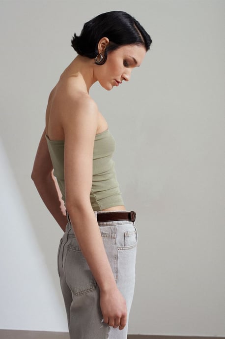 Strapless Bodycon Bandeau Blouse - Image 3
