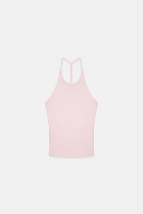 Slim Fit Halterhals Tricot Blouse - Image 5