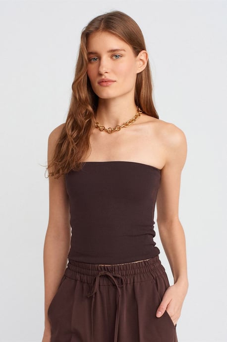 Strapless Bodycon Bandeau Blouse - Image 1