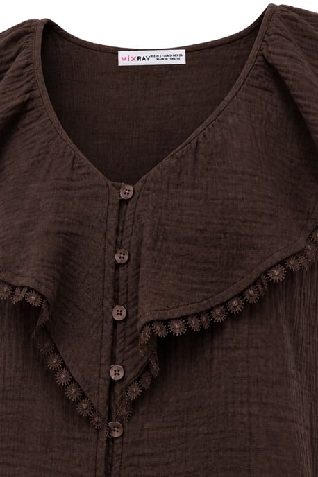Katoenen V-hals Mouwloze Blouse - Image 2