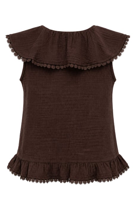 Katoenen V-hals Mouwloze Blouse - Image 3