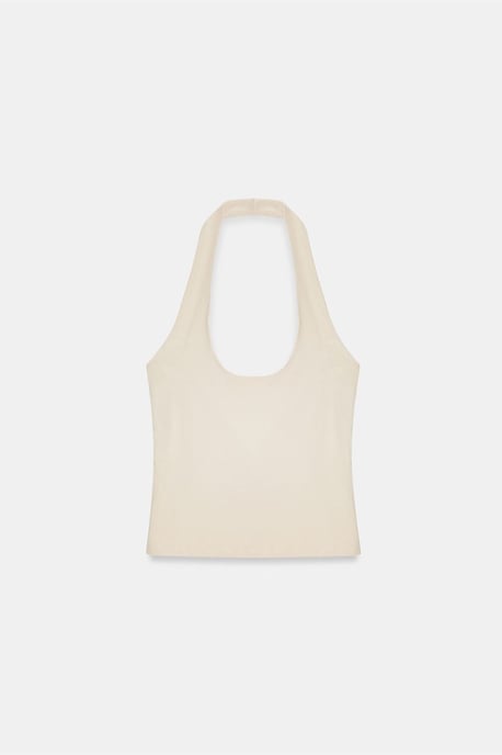 Halternekkleur Cut-Out Slim Fit Blouse - Image 6