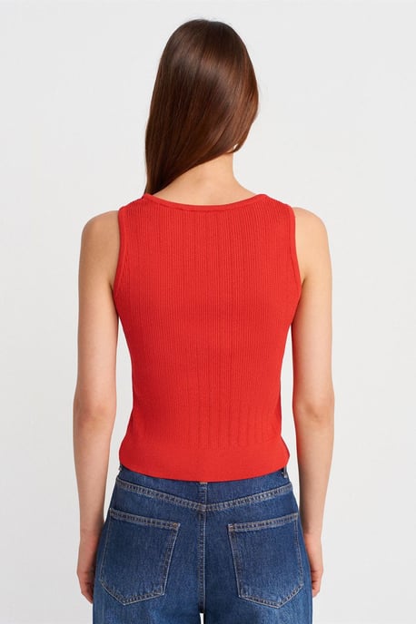 Geribbelde Mouwloze Slim-fit Blouse - Image 2
