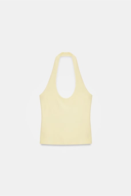Halterneklijn Cut-Out Slim Fit Blouse - Image 6