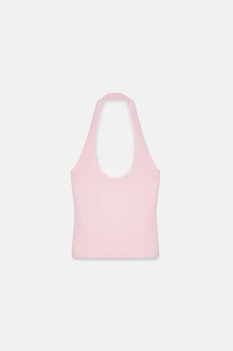 Halterneck Cut-Out Slim Fit Blouse - Image 5