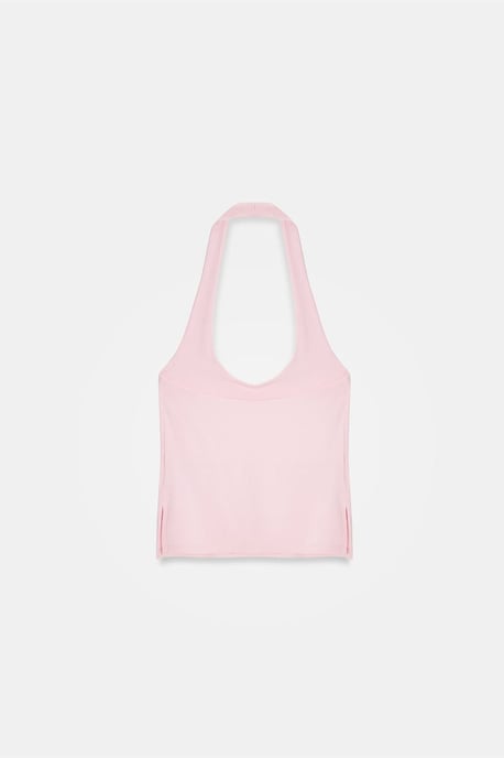 Halterneck Cut-Out Slim Fit Blouse - Image 6