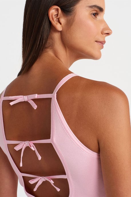 Slim Fit Halter Gebreide Blouse met Strikdetail - Image 4