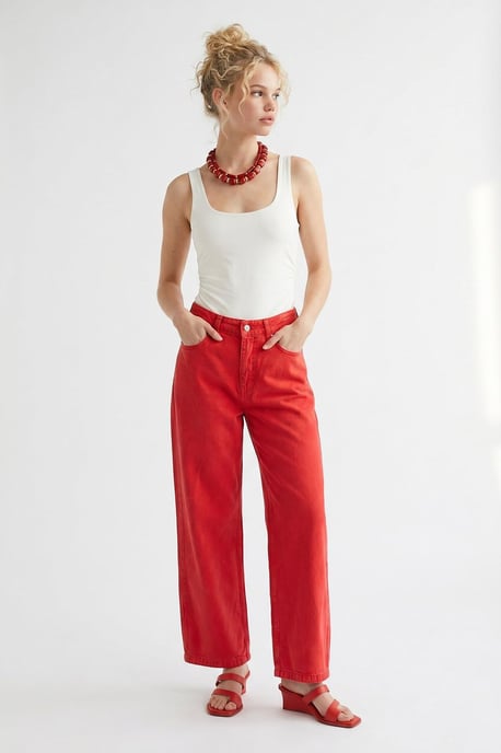 Hoge Taille Wijde Denim Jeans - Image 2