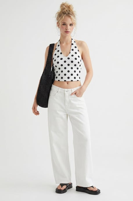 Hoge Taille Wijde Denim Jeans - Image 5