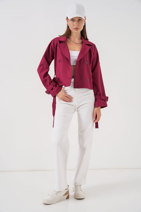 Korte Bouwde Trenchcoat - Image 2