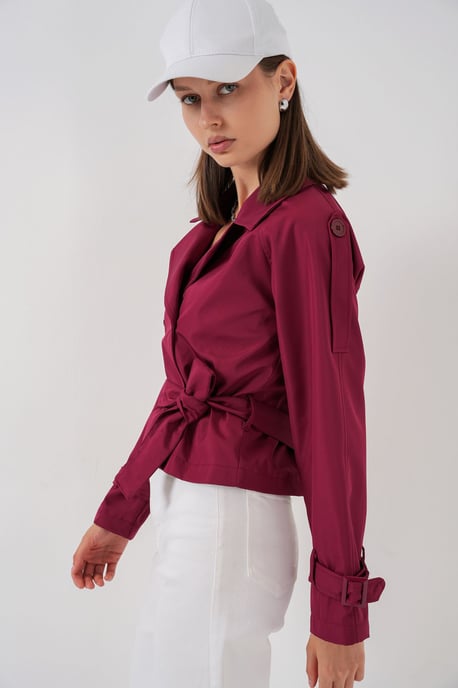 Korte Bouwde Trenchcoat - Image 3