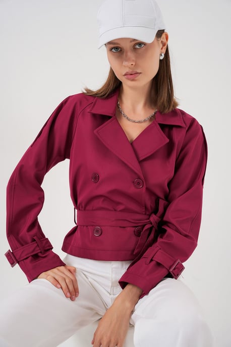 Korte Bouwde Trenchcoat - Image 4