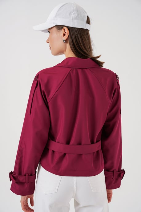 Korte Bouwde Trenchcoat - Image 6