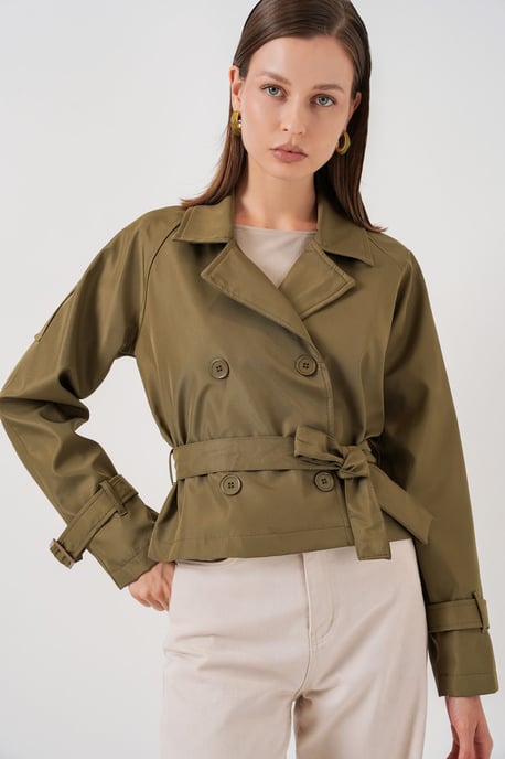 Korte Bouwde Trenchcoat - Image 3