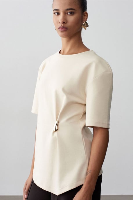 Dames T-shirt met ronde hals en korte mouwen - Image 3