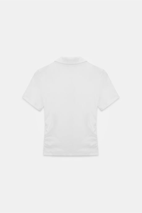 Dames Crop Slim Fit Polo T-shirt - Image 5