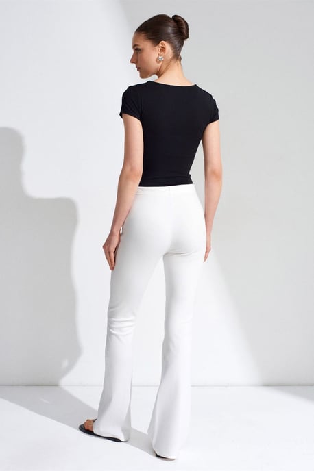 Mid-Waist Flare Jersey Broek met Touwtje - Image 2