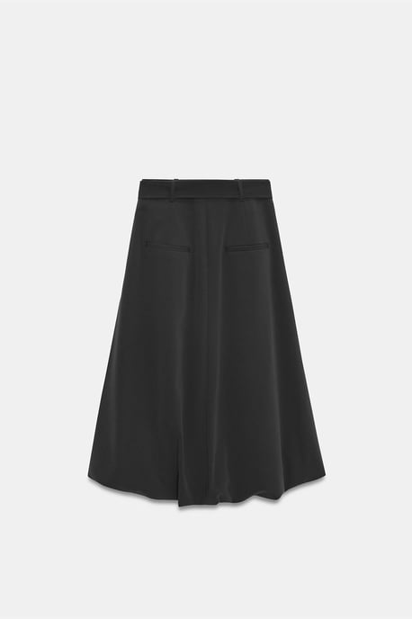 Hoge taille riem midi ballon rok - Image 6