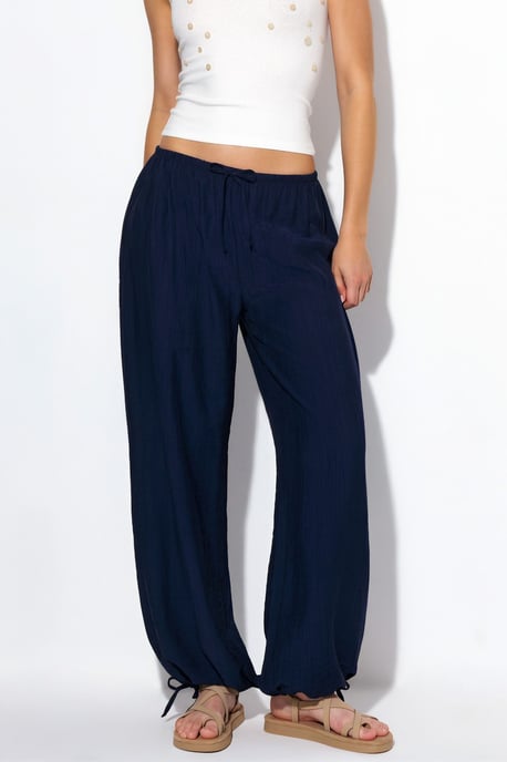 Elastische broek met strikdetail - Image 1